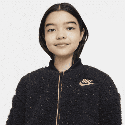 Nike Sportswear Big Kids' (Girls') Full-Zip Sherpa Jacket. Nike.com