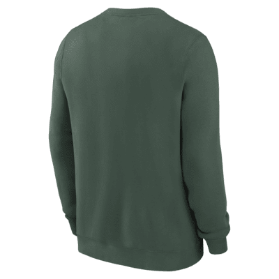 Green Bay Packers Nike Club Rewind Crewneck Small Green