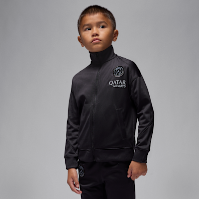 4e tenue de survêtement de foot en maille Jordan Dri-FIT Paris Saint-Germain Strike pour enfant
