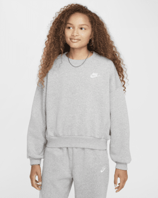 Детский свитшот Nike Sportswear Club Fleece Girls' Boxy Crew-Neck