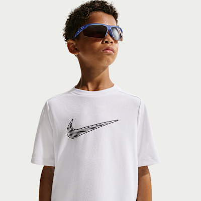 Playera de entrenamiento de manga corta Dri-FIT para niño talla grande Nike Multi