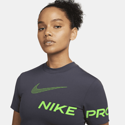 Nike Pro Dri-FIT Women's Short-Sleeve Cropped Graphic Training Top. Nike AU