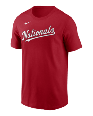 Мужская футболка Washington Nationals Fuse Wordmark Nike MLB