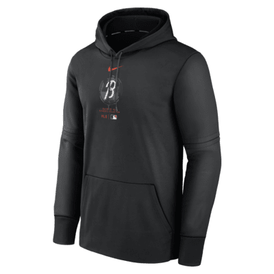 Sudadera con gorro sin cierre Nike Therma de la MLB para hombre Baltimore Orioles City Connect Practice