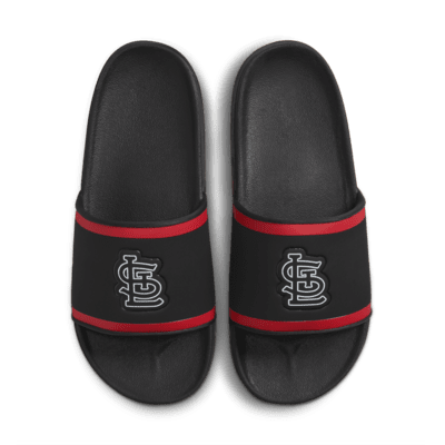 Men's St. Louis Cardinals ISlide Gray Nubuck Faux Fur Slide Slippers