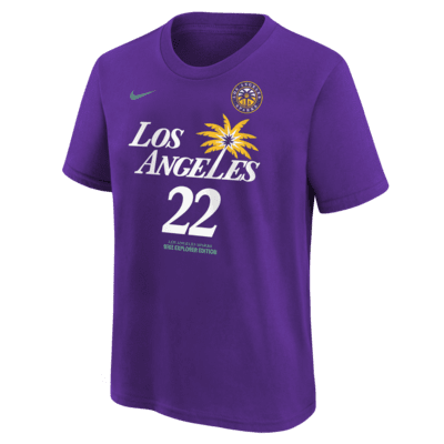 Playera Nike de la WNBA para niños talla grande Cameron Brink Los Angeles Sparks Explorer Edition