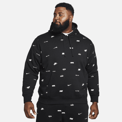 Nike Club Fleece Men's Allover Print Pullover Hoodie