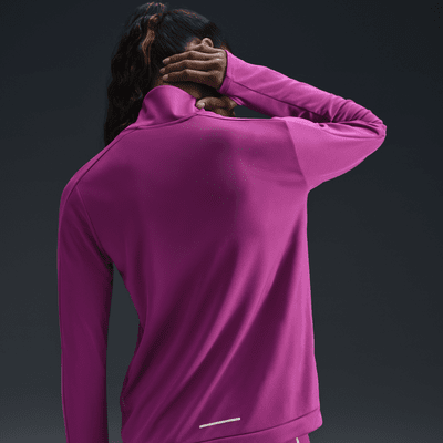 Vêtement deuxième couche de running Dri-FIT à 1/4 de zip Nike Swoosh pour femme