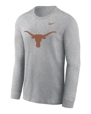 Мужская футболка Texas Longhorns Primary Logo Nike College Long-Sleeve