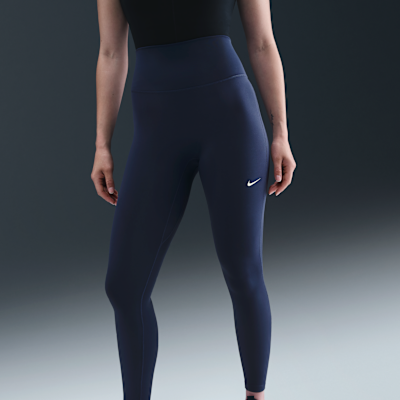 Nike One Leggings in voller Länge mit nahtloser Vorderseite und hohem Bund (Damen)