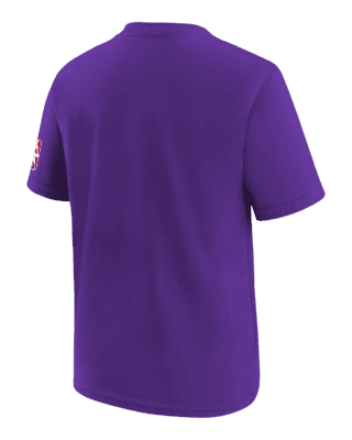  Nike Men's Los Angeles Lakers City Edition NBA Logo T-Shirt  (as1, Alpha, m, Regular, Regular, Field Purple) : Sports & Outdoors