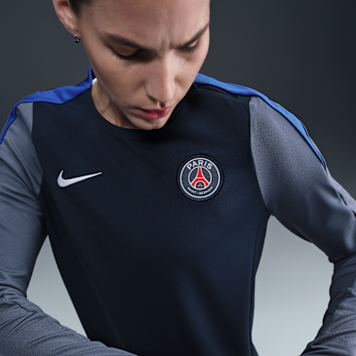 Haut de foot en maille à col ras-du-cou Nike Dri-FIT Paris Saint-Germain Strike pour femme