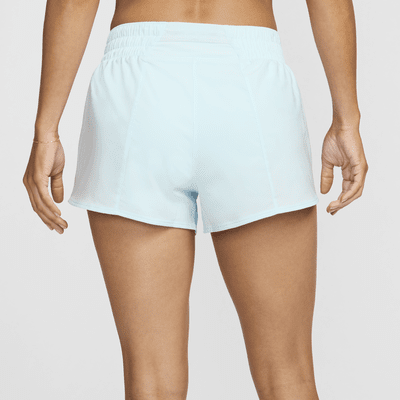 Shorts Dri-FIT a vita media con slip foderati e grafica Nike One – Donna