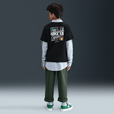 Playera de skateboarding para niños talla grande Nike SB