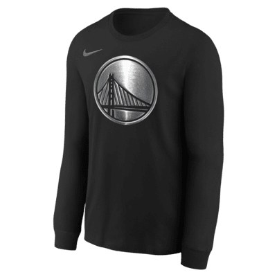 Golden State Warriors Courtside Big Kids' Nike NBA Boxy Long-Sleeve T-Shirt