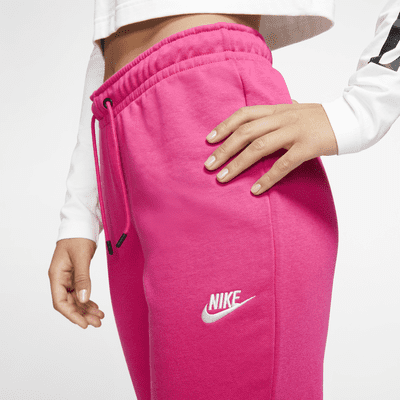 Nike Sportswear Essential Fleece-Hose mit mittelhohem Bund für Damen