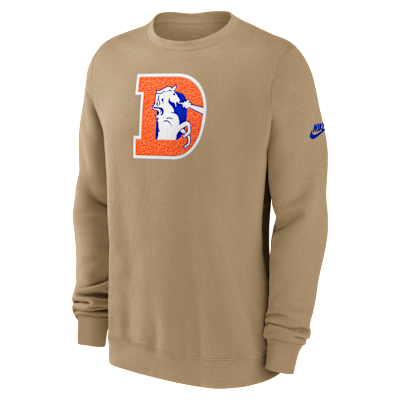 Sudadera de cuello redondo sin cierre Nike de la NFL para hombre Denver Broncos Swing Pass Rewind Club