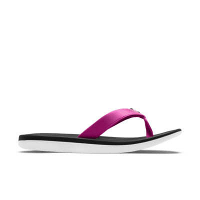 nike bella kai flip flops pink