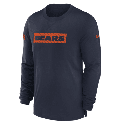 Playera de manga larga Nike Dri-FIT para hombre Chicago Bears Sideline Player Team Issue