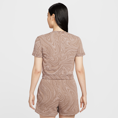 Nike Sportswear Chill Terry Women's Short-Sleeve French Terry Printed Top