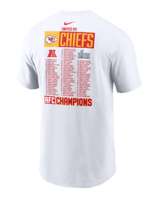 Kansas City Chiefs Nike 2022 AFC Champions Roster T-Shirt - White