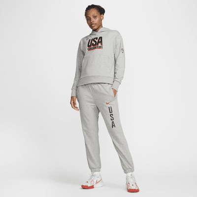 Pants de básquetbol de tejido Fleece Nike para mujer USA Practice