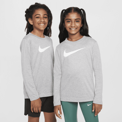 Playera de manga larga Dri-FIT para niño talla grande Nike Legend