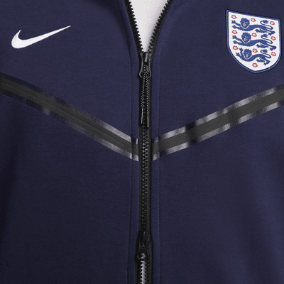 Engeland Tech Fleece Windrunner Nike voetbalhoodie met rits over de hele lengte voor heren