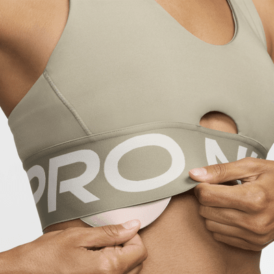 Nike Pro Indy Plunge Sujetador deportivo de sujeción media con almohadilla - Mujer