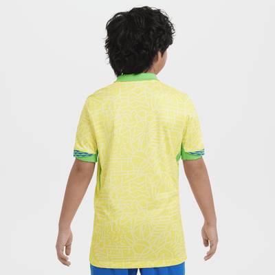 Brazil 2024 Stadium Home Older Kids' Nike Dri-FIT Football Replica Shirt