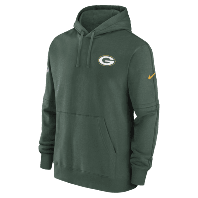 Green Bay Packers Sideline Club Men's Nike NFL Pullover Hoodie. Nike FI
