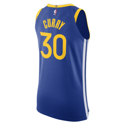 NIKE NBA GOLDEN STATE WARRIORS STEPHEN CURRY AUTHENTIC JERSEY BLUE Size 44  M