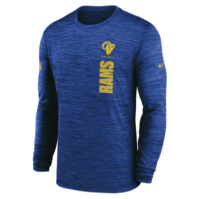 Los Angeles Rams Sideline Velocity Men's Nike Dri-FIT NFL Long-Sleeve T-Shirt