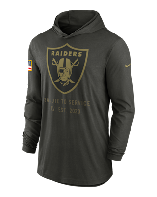 Мужские  Las Vegas Raiders Salute to Service Sideline Men’s Nike Dri-FIT NFL Long-Sleeve Hooded Top