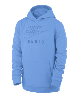 Подростковое худи Nike Swoosh Club Fleece Big Kids' Tennis Pullover Hoodie для тенниса