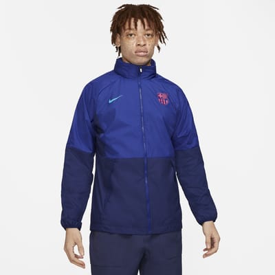 F C Barcelona Men S Graphic Football Jacket Nike Gb