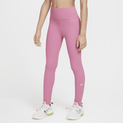 Nike One Big Kids' (Girls') Dri-FIT High-Waisted Leggings