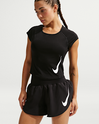 Женская кепка Nike Tempo Swoosh Dri-FIT Cap-Sleeve Top для бега