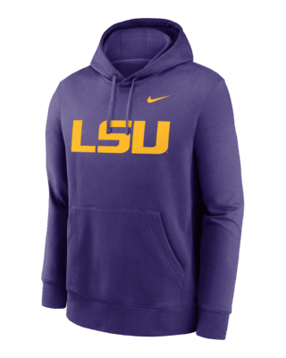 Мужское худи LSU Tigers Primetime Evergreen Club Primary Logo Nike College Pullover Hoodie