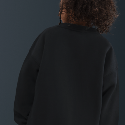 Playera de cuello redondo oversized para niños talla pequeña Nike