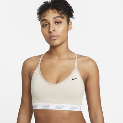 white nike indy sports bra