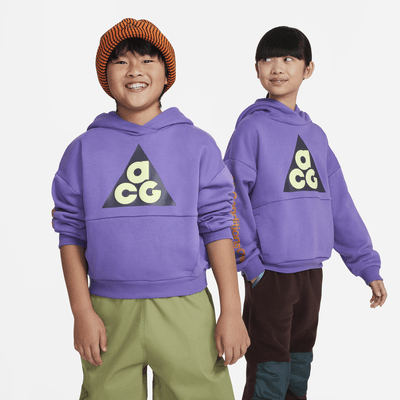 Sudadera con gorro sin cierre para niños talla grande Nike ACG Icon Fleece