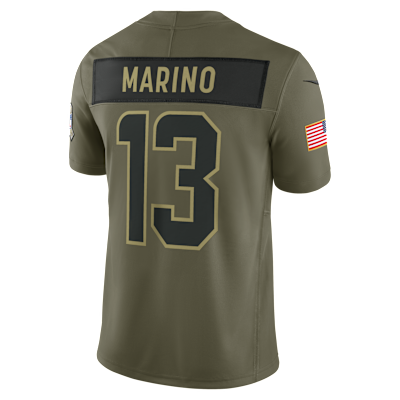 Jersey Nike Dri-FIT de la NFL Limited para hombre Dan Marino Miami Dolphins Salute to Service Retired