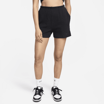 Nike Sportswear Chill Rib Pantalons curts entallats amb cintura alta de 8 cm - Dona