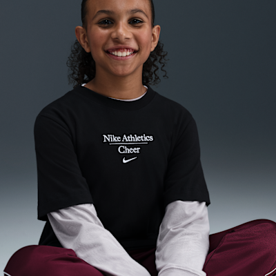 Playera para niños talla grande Nike Cheer