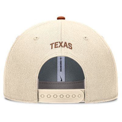 Gorra de rejilla universitaria Nike Dri-FIT ajustable para hombre Texas Primetime Rise