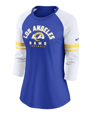 Nike Fashion (NFL Los Angeles Rams) Women's High-Hip T-Shirt.