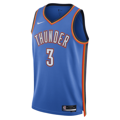 Jersey Nike Dri-FIT de la NBA Swingman para hombre Oklahoma City Thunder Icon Edition 2022/23