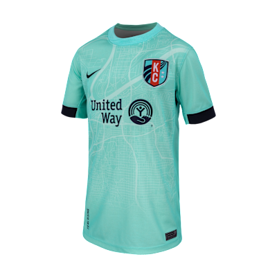 Jersey Nike Dri-FIT de la NWSL Replica para niños talla grande Debinha de Oliveira KC Current visitante 2025 Stadium