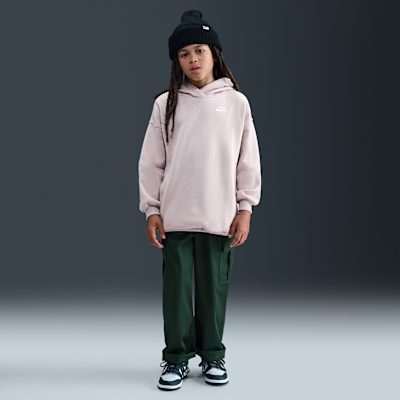 Sudadera con gorro sin cierre oversized para niños talla grande Nike Sportswear Club Fleece